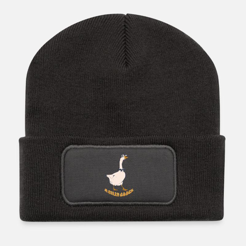 THE SILLY GOOSE - Recycled Patch Beanie - dark grey