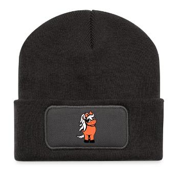 cheval fille femme mignonne jolie femme arc - Beanie recyclé à patch - charbon - Devant