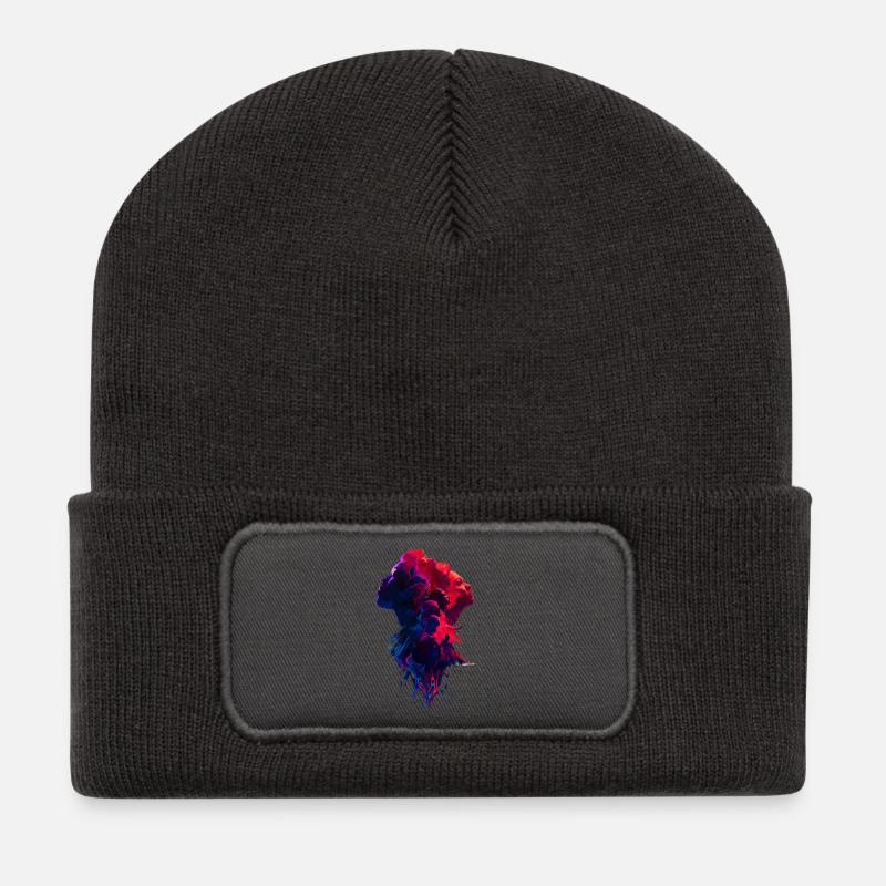 Collective_Flow_of_Minds - Beanie recyclé à patch - charbon