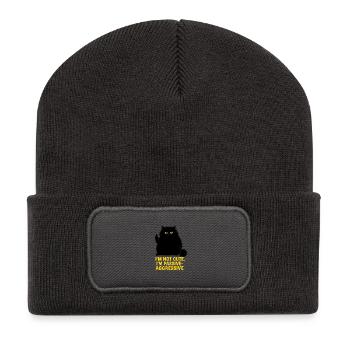 I'm Not Cute – Mr. Cuddly Stuff - Recycled Patch Beanie - dark grey - Front