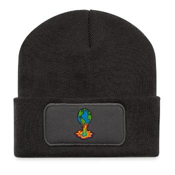 Earth Melting Rainbow Lava - Recycled Patch Beanie - dark grey - Front