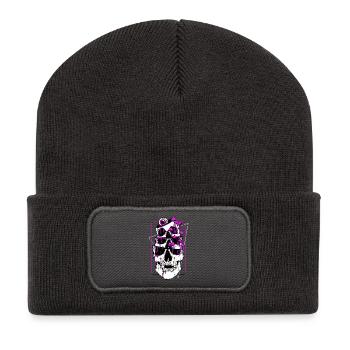 False Awakenig Loop - Recycled Patch Beanie - dark grey - Front