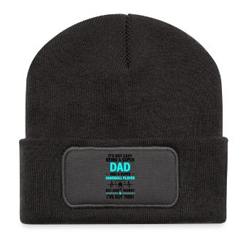 Herz + Handball – Super Papa Handball Player - Recycled Patch Beanie - dark grey - Front