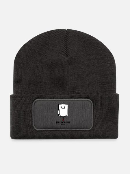 Still Working Nurse - Recycled Patch Beanie - dark grey