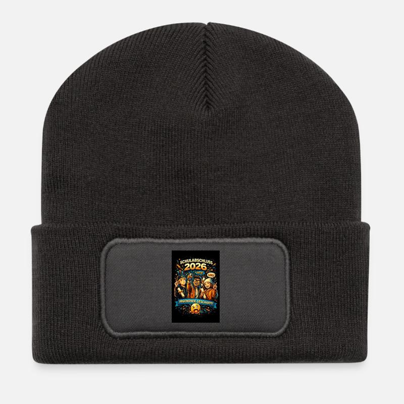 Schulabschluss 2026 Shirt – Lustiges Abschluss T-S - Recycelte Patch Beanie - Dunkelgrau