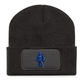 Futuristischer gepanzerter Schildkrötenkrieger - Recycelte Patch Beanie - Dunkelgrau - Vorne