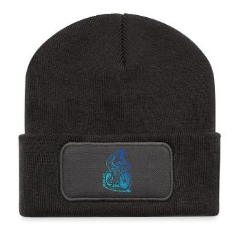 Roadbike Fokus pur - Recycelte Patch Beanie - Dunkelgrau - Vorne
