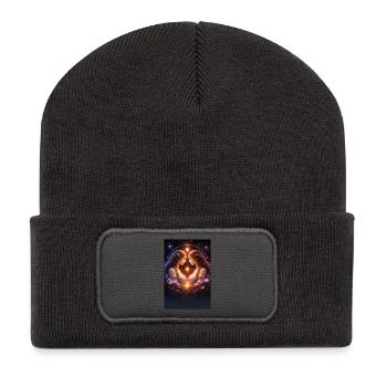 Jumeau - Beanie recyclé à patch - charbon - Devant