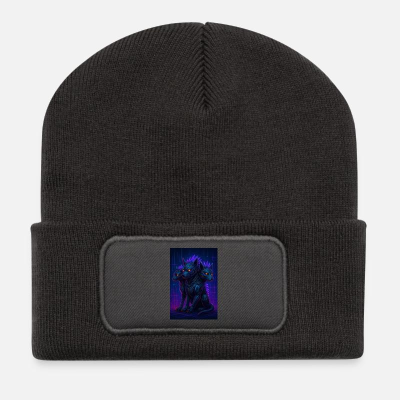 RockyZoo20 - Recycelte Patch Beanie - Dunkelgrau