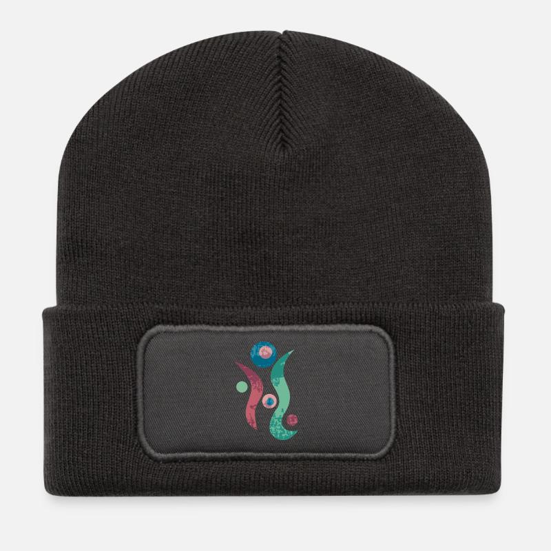 yoga-design_43 - Recycelte Patch Beanie - Dunkelgrau