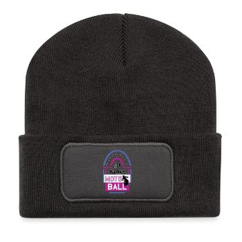 Motoball Jubiläum 10 Jahre Trainer Spieler Jubi - Recycelte Patch Beanie - Dunkelgrau - Vorne