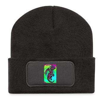 dragon - Recycled Patch Beanie - dark grey - Front