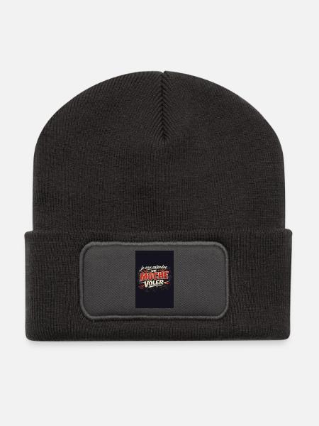 Je veux entendre UN MOCHE VOLER - Beanie recyclé à patch - charbon
