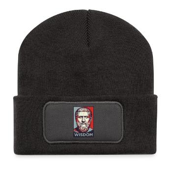 Wisdom Portrait Pop Art - Recycled Patch Beanie - dark grey - Front
