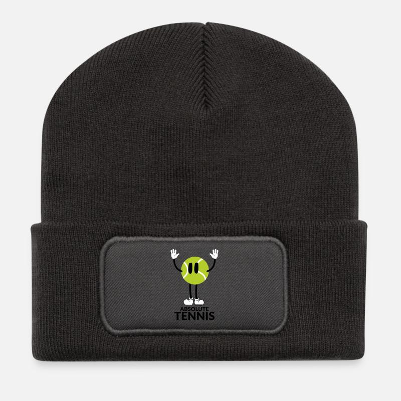 Absolutes Tennis - Recycelte Patch Beanie - Dunkelgrau