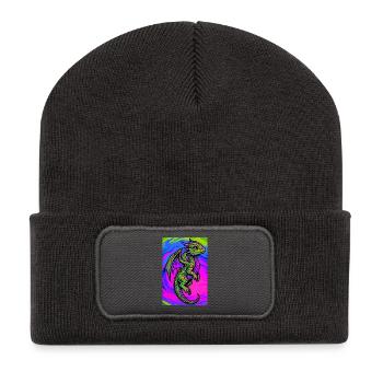 dragon - Recycled Patch Beanie - dark grey - Front