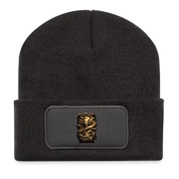 Légendes cachées dans les nuages lunaires - Beanie recyclé à patch - charbon - Devant