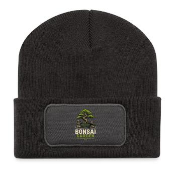 Bonsaï Plant Zen Tree Bonsaï Bonsai - Beanie recyclé à patch - charbon - Devant