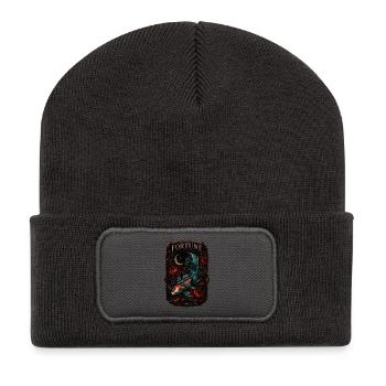Fortune is not found—it blooms beneath the surface - Recycled Patch Beanie - dark grey - Front