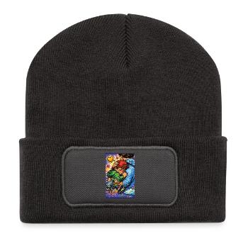 La colère est une tristesse qui n’a pas été absorbée - Beanie recyclé à patch - charbon - Devant