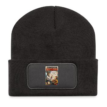 Sternzeichen Steinbock -  Spontanität mit Termin - Recycelte Patch Beanie - Dunkelgrau - Vorne