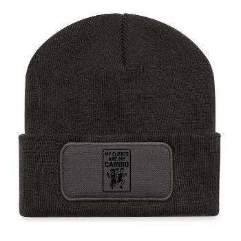 Client Cardio Fitness Coach - Recycled Patch Beanie - dark grey - Front