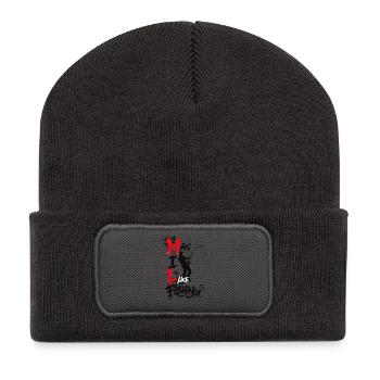 Fishing man - Humor - Recycled Patch Beanie - dark grey - Front