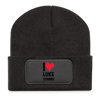 I love Luke Combs - Recycled Patch Beanie - dark grey - Front