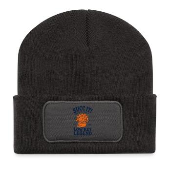 Succ It Low Key Legend Organic Succulent Lover - Beanie recyclé à patch - charbon - Devant