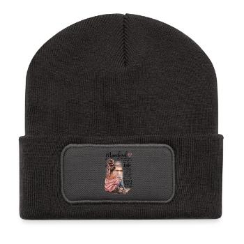 Kuscheltage am See - Recycelte Patch Beanie - Dunkelgrau - Vorne