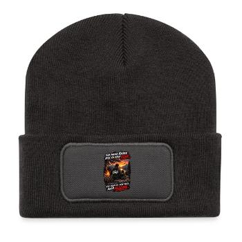 Feuerpfad Der Vaterliebe - Recycelte Patch Beanie - Dunkelgrau - Vorne