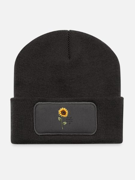 Not All Disabilities Are Visible – Sunflower - Recycelte Patch Beanie - Dunkelgrau