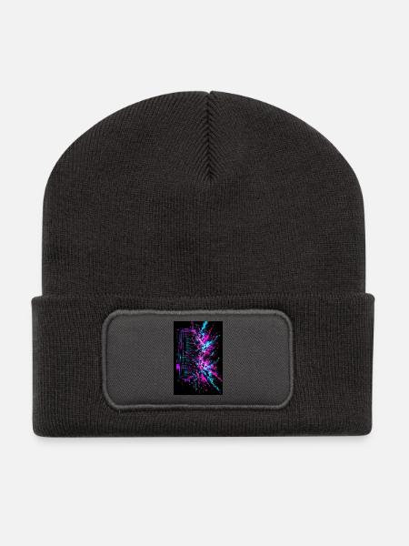 Schredder die Definitionen - Recycelte Patch Beanie - Dunkelgrau