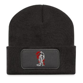 GOLDGRÄBER - Recycelte Patch Beanie - Dunkelgrau - Vorne
