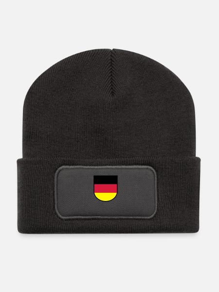 Germany Coat of Arms - Recycled Patch Beanie - dark grey