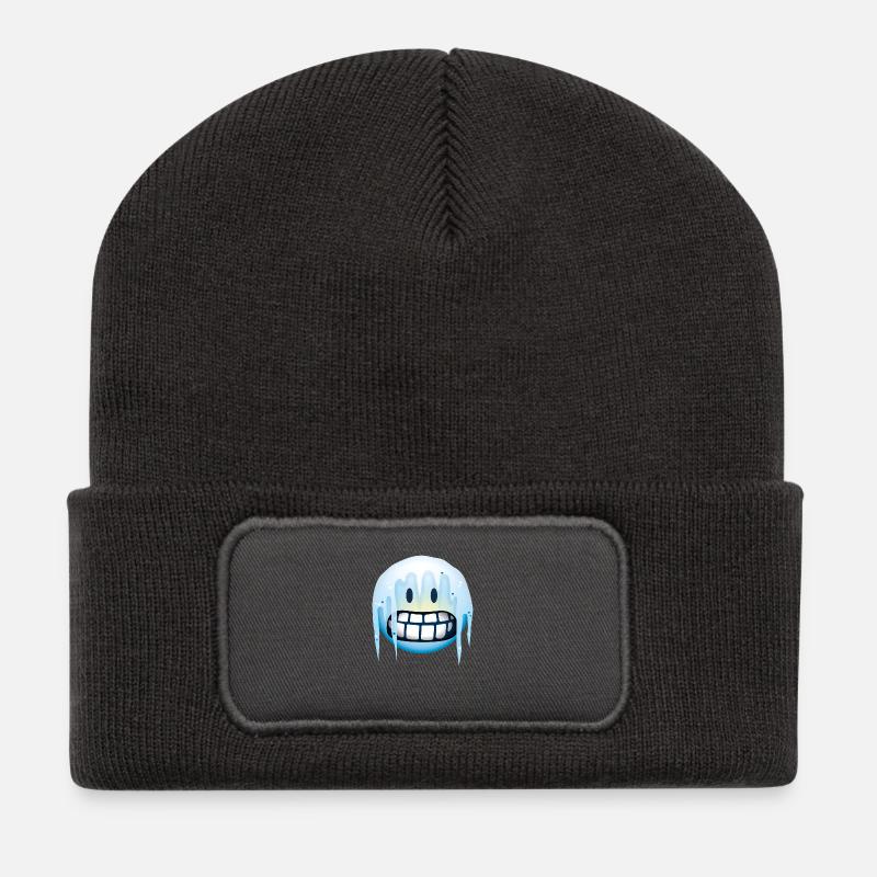 Smiley Glossy Frozen - Recycled Patch Beanie - dark grey