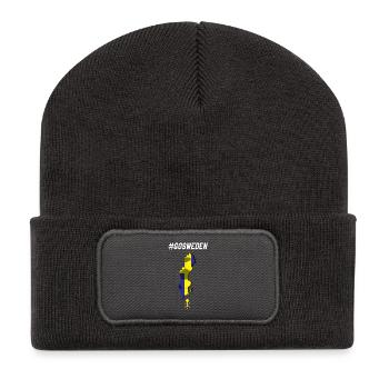 Fanshirt, football, Suède - Beanie recyclé à patch - charbon - Devant