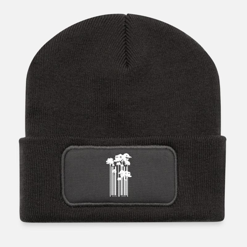 Barcode - Recycelte Patch Beanie - Dunkelgrau