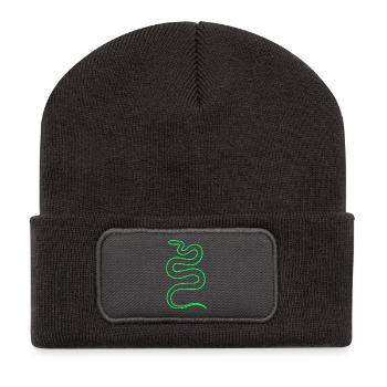 Schlange - Recycelte Patch Beanie - Dunkelgrau - Vorne