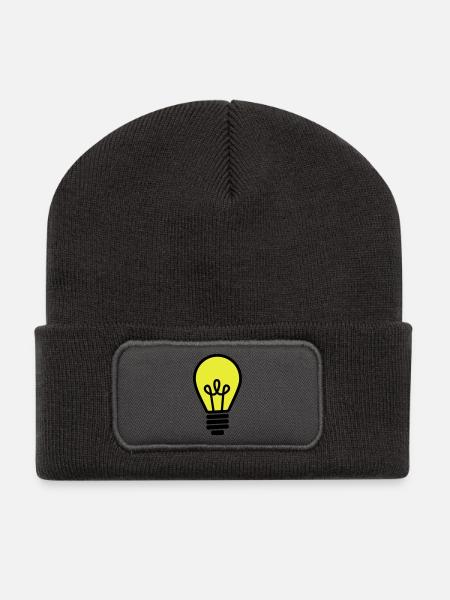 Ampoule - Beanie recyclé à patch - charbon