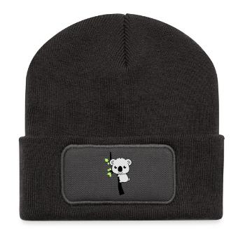 sweet_koala_002 - Beanie recyclé à patch - charbon - Devant