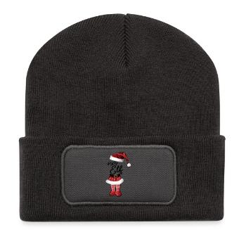 Sexy Elf – Lustiges Weihnachtsdesign - Recycelte Patch Beanie - Dunkelgrau - Vorne