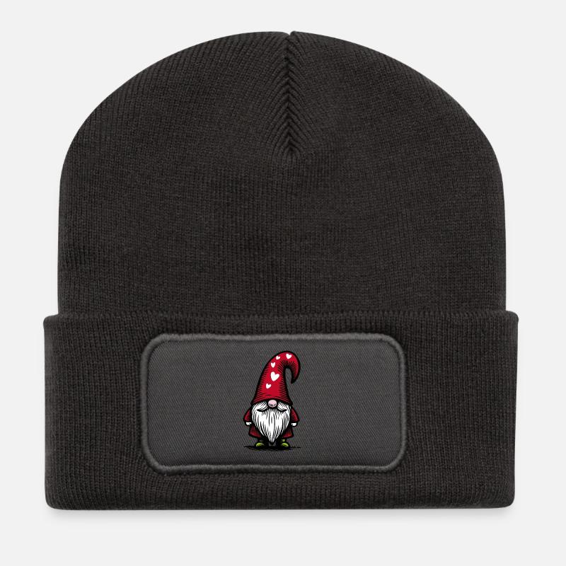 Wichtel James - Recycelte Patch Beanie - Dunkelgrau