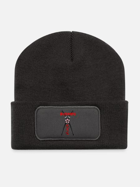 Bushido Macht & Ehre - Recycelte Patch Beanie - Dunkelgrau