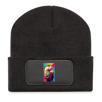 loutre - Beanie recyclé à patch - charbon - Devant