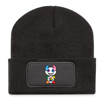 Pride Plush: Freundlich - Recycelte Patch Beanie - Dunkelgrau - Vorne