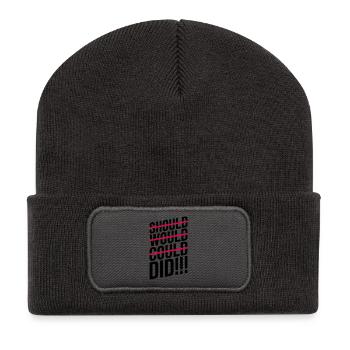 Should Would Could Did Motivation - Recycled Patch Beanie - dark grey - Front