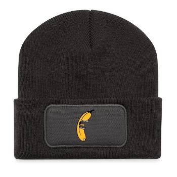 Evil Monster Banana - Recycelte Patch Beanie - Dunkelgrau - Vorne
