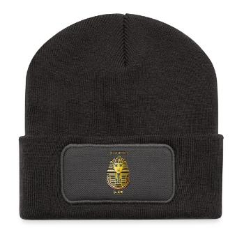 Toutânkhamon Roi Masque d’Or - Beanie recyclé à patch - charbon - Devant
