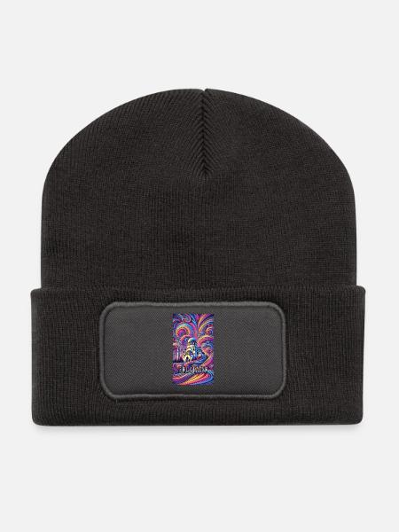 Belgrad Serbien Panorama Design - Recycelte Patch Beanie - Dunkelgrau